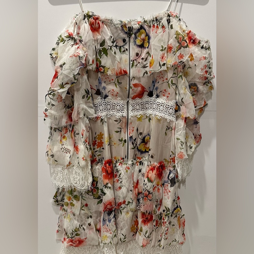 Alice and Olivia Floral Ruffle mini dress - Picture 6 of 7